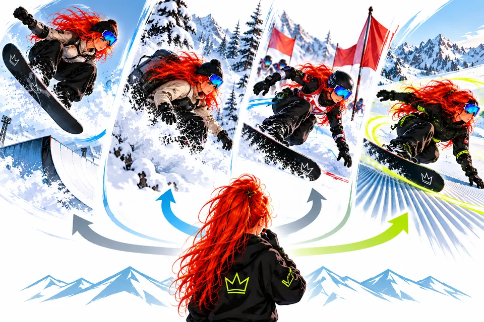 SBSWEET LAB illustration for Project Carving 180 chapter 04 — Different Riding. Different Demands.